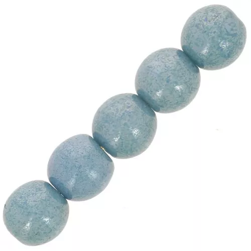 Perle tonde mm. 4 Chalkwhite Blue Luster x50