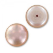 Cabochon semi-forati 10,5 mm - Perle d'acqua dolce Mauve Irisé x2