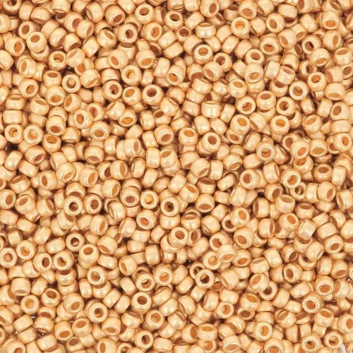 Rocaille Miyuki 15/0 191F - 24kt Gold Plated Mat x5g