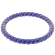 Bracciale in resina opaca con filo dorato 64 mm - Blu scuro x1