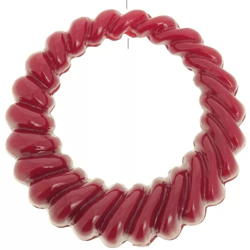Pendente rotondo cavo ritorto in resina opaca 29 mm - Bordeaux x1