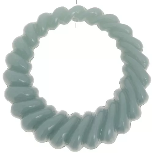 Pendente rotondo cavo ritorto in resina opaca 29 mm - Celadon x1