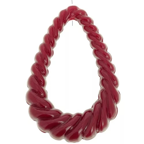 Pendente goccia ritorta 36x24,5 mm in resina opaca - Bordeaux x1
