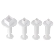 4 Stampi per pasta polimerica - Losange - 20-22-24-32 mm