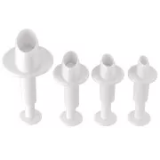 4 Stampi per pasta polimerica - Ovale - 19-21-23-33 mm
