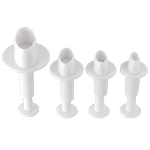 4 Stampi per pasta polimerica - Ovale - 19-21-23-33 mm