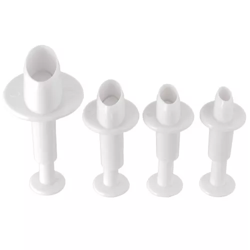 4 Stampi per pasta polimerica - Ovale - 19-21-23-33 mm