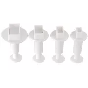 4 Stampi per pasta polimerica - Rettangolo - 20-22-24-32 mm