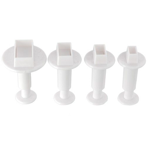 4 Stampi per pasta polimerica - Rettangolo - 20-22-24-32 mm