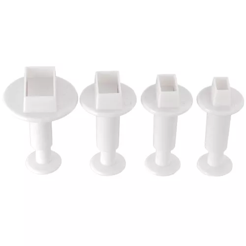 4 Stampi per pasta polimerica - Rettangolo - 20-22-24-32 mm
