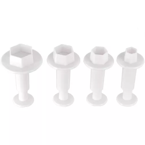4 Stampi per pasta polimerica - Ottagono - 20-22-24-30 mm
