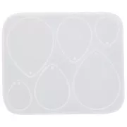 Stampo in silicone per la realizzazione di ciondoli a goccia in resina - Trasparente