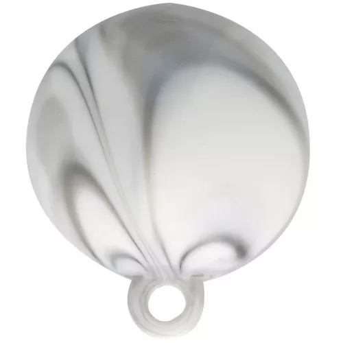 Cabochon rotondo opaco in resina 15 mm con anello chiuso - Grigio Marmo x1