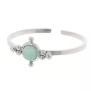 Anello sottile regolabile da T59 a T64 con perno da 4 mm e sfere piccole - Acciaio inox 304