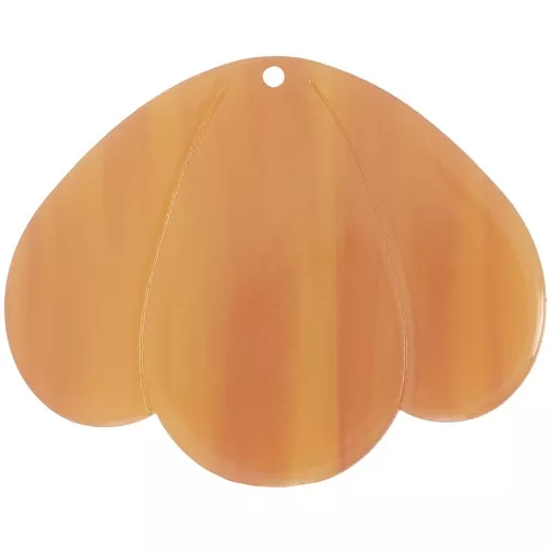 Pendenti 3 petali 36x45 mm in acetato trasparente - Marmo Fauve x1