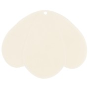 Pendenti 3 petali 36x45 mm in acetato opaco - Ecrù x1|raw }}