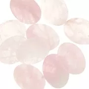 Gemma ovale piatta cabochon 18x13 mm - Quarzo rosa x1