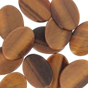 Gemma ovale piatta cabochon 18x13 mm - Occhio di tigre x1