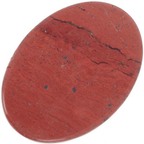 Gemma ovale piatta cabochon 18x13 mm - Diaspro rosso x1