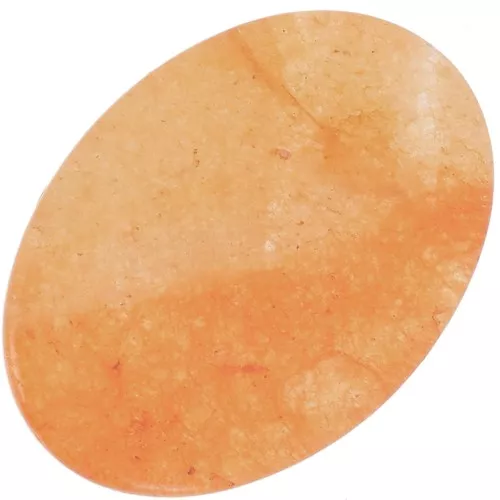 Gemma ovale piatta cabochon 18x13 mm - Giada colorata - arancione x1