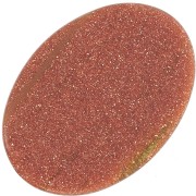 Cabochon ovale piatto 18x13 mm Pietra d'oro - imitazione della pietra del sole x1