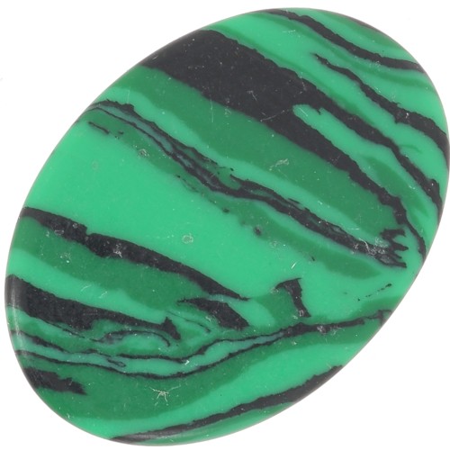 Cabochon ovale piatto 18x13 mm - Malachite x1