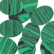 Cabochon ovale piatto 18x13 mm - Malachite x1