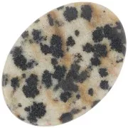 Cabochon ovale piatto 18x13 mm - Diaspro della Dalmazia x1