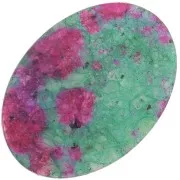 Cabochon ovale piatto 18x13 mm - Rubino zoisite x1
