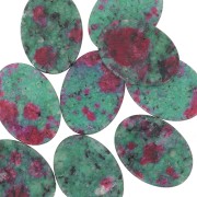 Cabochon ovale piatto 18x13 mm - Rubino zoisite x1