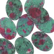Cabochon ovale piatto 18x13 mm - Rubino zoisite x1