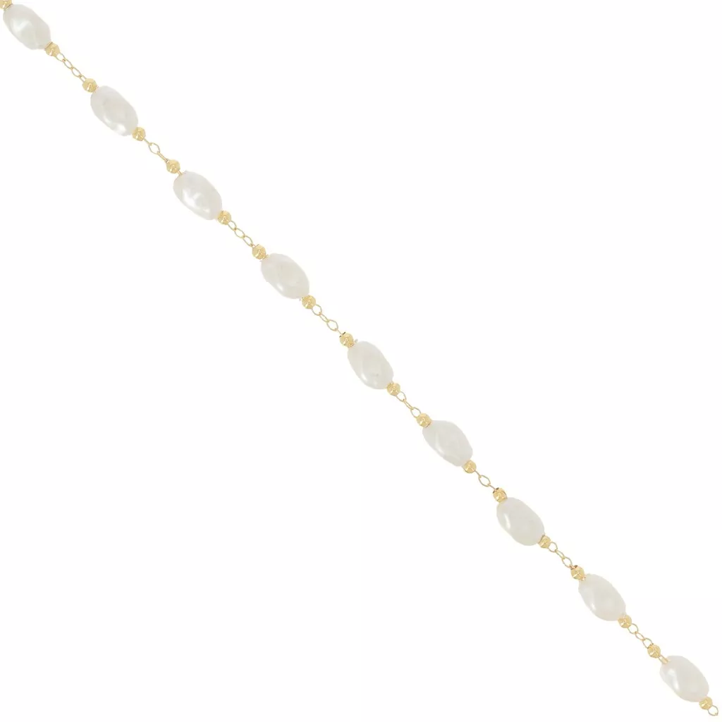 Collana di perle d'acqua dolce in vermeil oro 18k su argento sterling e perla | Simple collana di perle | Necklace di Pearl Dichiarazione | Selenhast