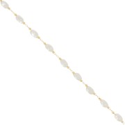 Catena di perline 5 mm - Perle d'acqua dolce irregolari - Oro x50cm|raw }}