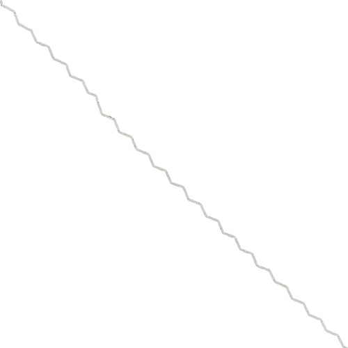 Catena Paloma a maglia ondulata - zigzag - 0,8 mm - Argento x1m