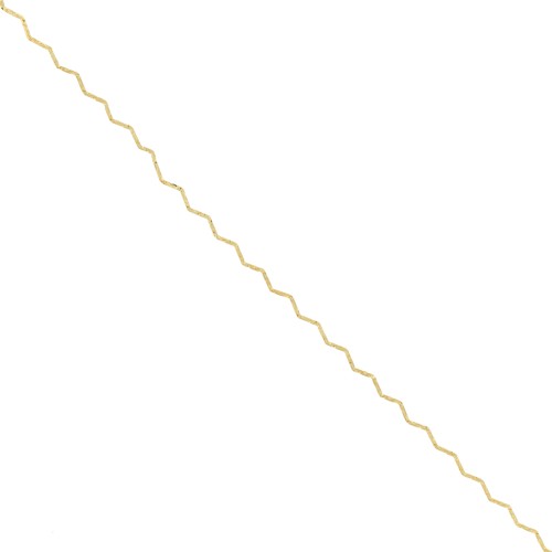 Catena Paloma a maglia ondulata - zigzag - 0,8 mm - Oro x1m