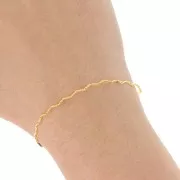 Catena Paloma a maglia ondulata - zigzag - 0,8 mm - Oro x1m