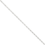 Catena marina con fiori striati - 2,5 mm - Argento x50cm