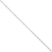 Catena marina con fiori striati - 2,5 mm - Argento x50cm