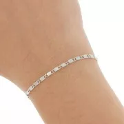 Catena marina con fiori striati - 2,5 mm - Argento x50cm