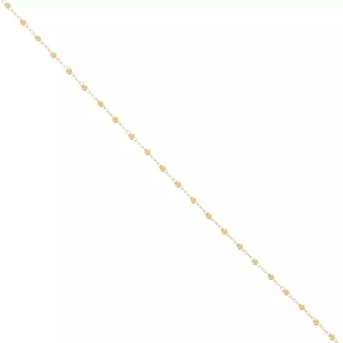 Catena con perline rotonde da 2 mm - Oro x50cm