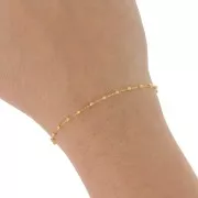 Catena con perline rotonde da 2 mm - Oro x50cm