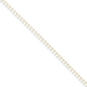 Catena con pendenti in resina epossidica 6 mm - dorato- Bianco x 50 cm|raw }}