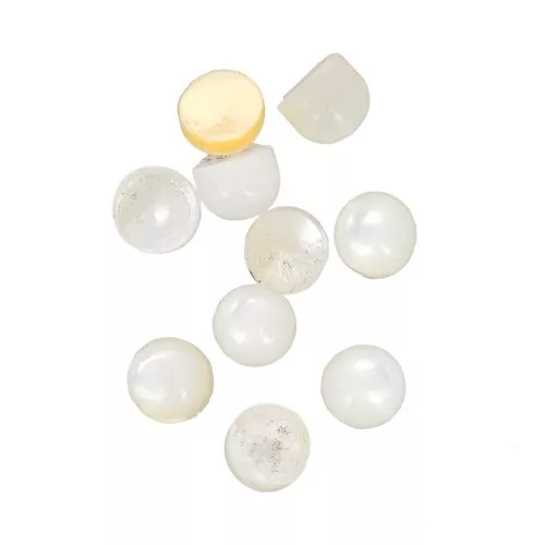 Cabochon rotondi da 3 mm - Madreperla x5
