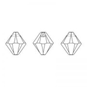 Biconi pendenti PureCrystal mm.  8 Dark Moss Green x4