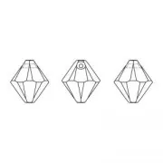 Biconi pendenti PureCrystal mm.  8 Dark Moss Green x4