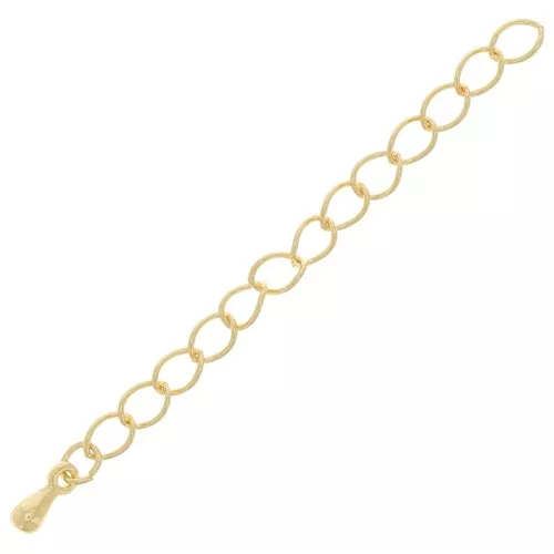 Catena di prolunga da 60 mm - Produzione europea - Dorata con oro fino
