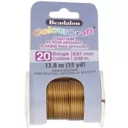 Filo di rame rotondo ColourCraft Wire da 0,81 mm - Bronzo anti tarnish x13,8 m