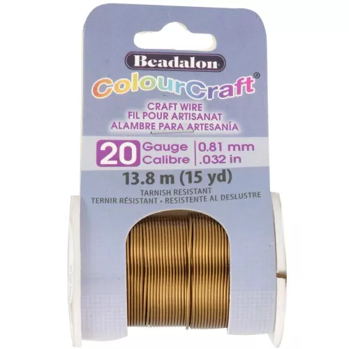Filo di rame rotondo ColourCraft Wire da 0,81 mm - Bronzo anti tarnish x13,8 m