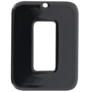 Pendente rettangolare in acetato 40x30 mm - Nero x1|raw }}