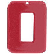 Pendente rettangolare in acetato 40x30 mm - Bordeaux x1